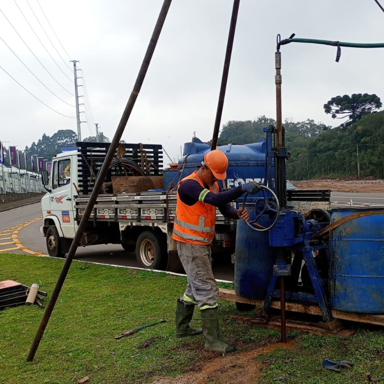 sondagem obra de arte especial passarelas pontes duplicação rodovias caxias do sul rs