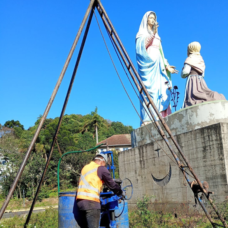 sondagem mista rotativa rocha para pontes viadutos rodovias