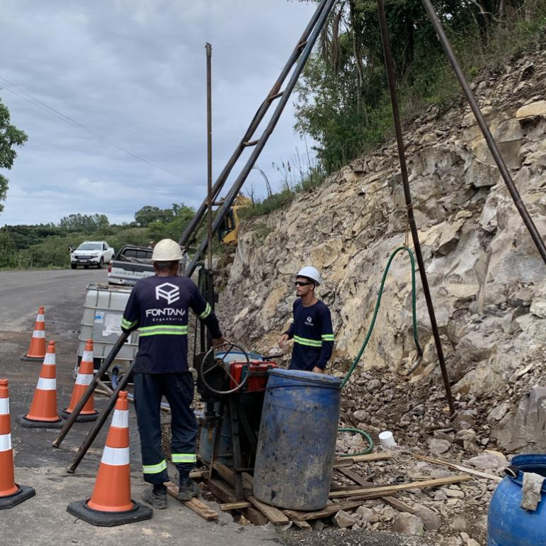 sondagem mista rotativa em rocha para rodovias duplicação caxias do sul garibaldi